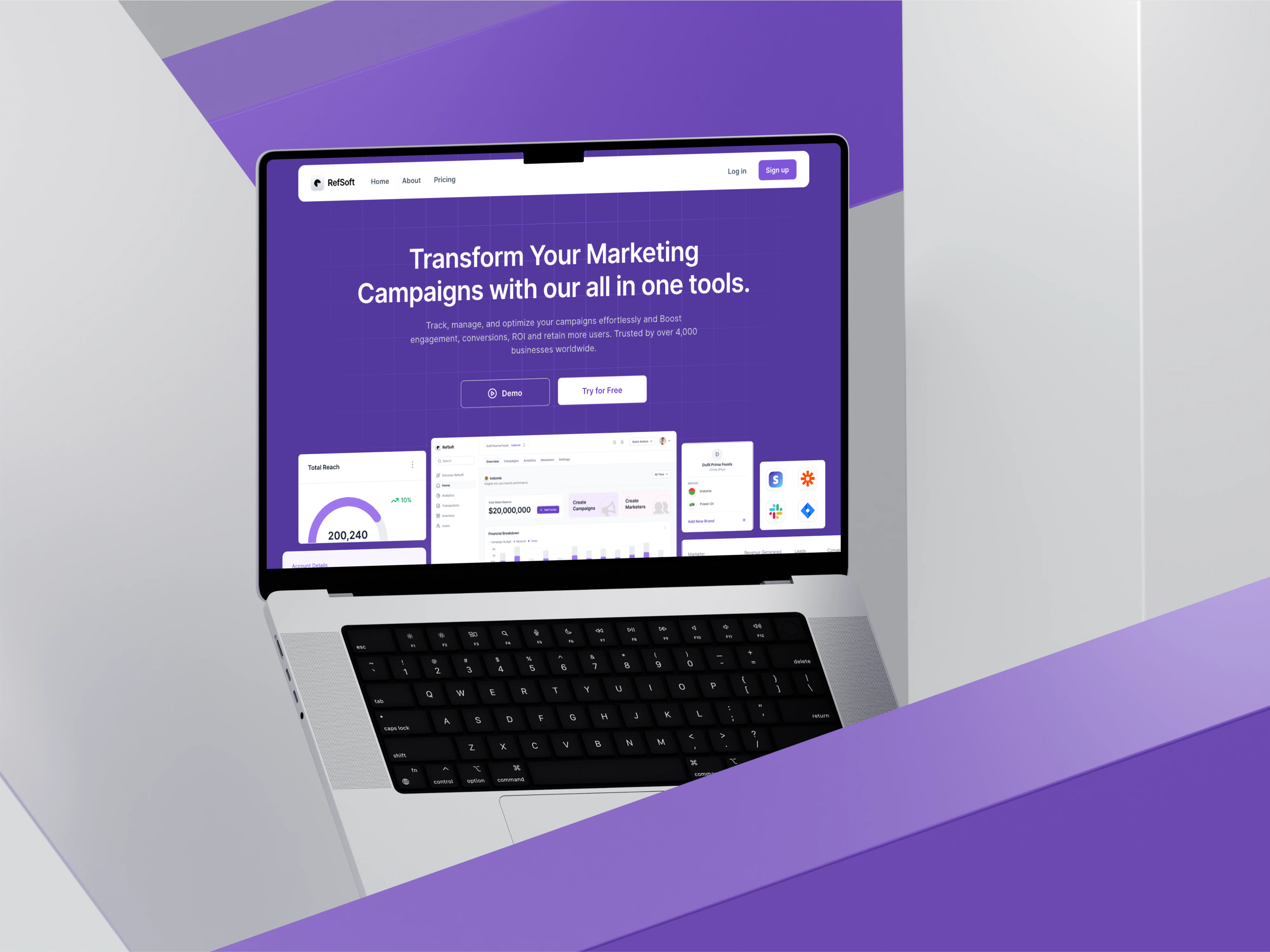 RefSoft marketing dashboard