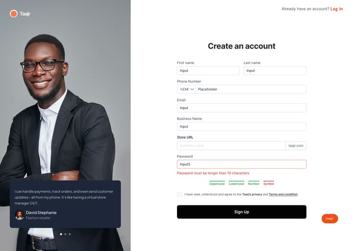 Sign Up Step 3