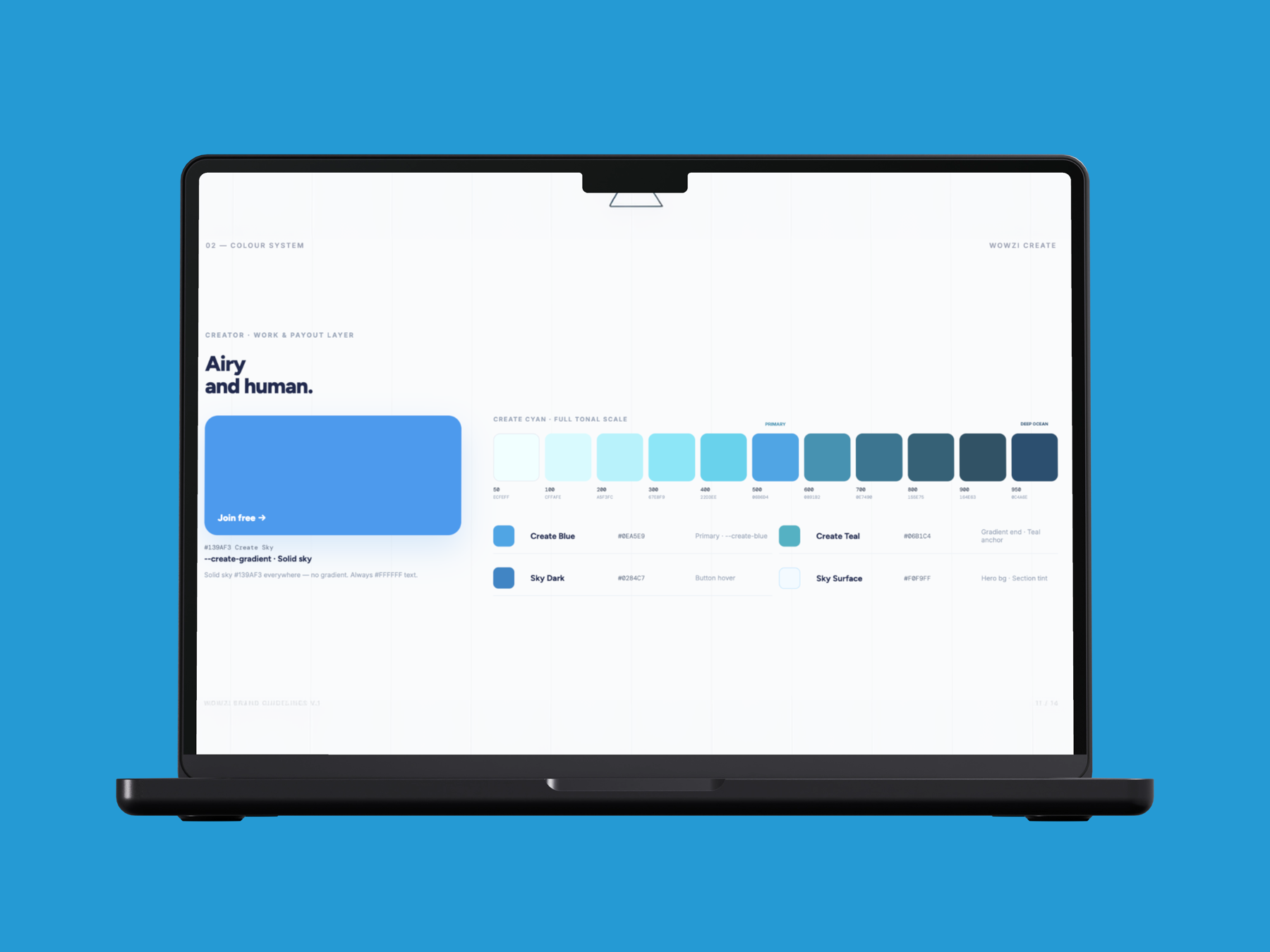 Wowzi Create — creator landing page
